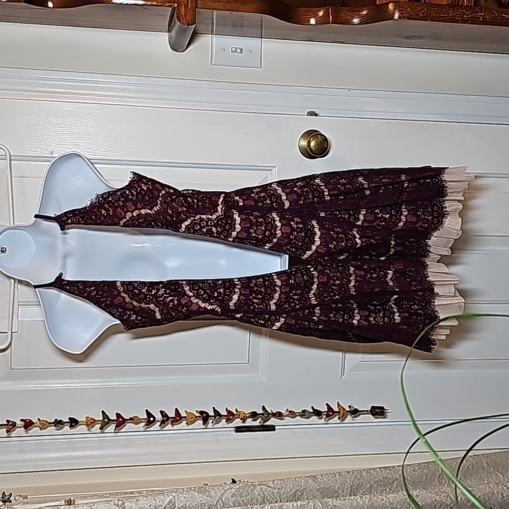 2 Francesca's dreses, XS Is NWT. S Is NWOT lacey maroon color - Picture 9 of 15